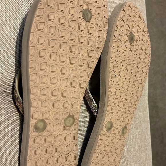 Reef Gold Glitter/Sparkle Womens Stargazer Size 8 Flip Flops - Picture 2 of 6